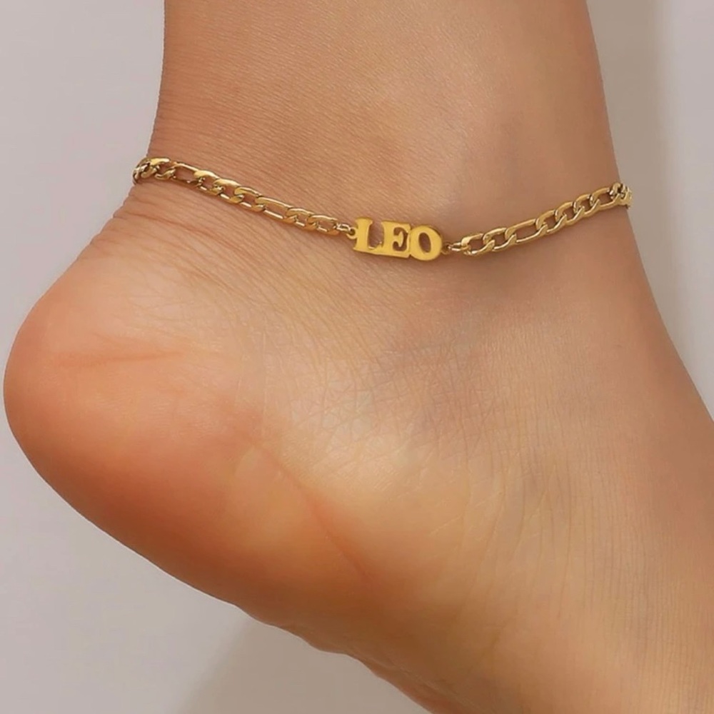 Leo Zodiac Sign Anklet